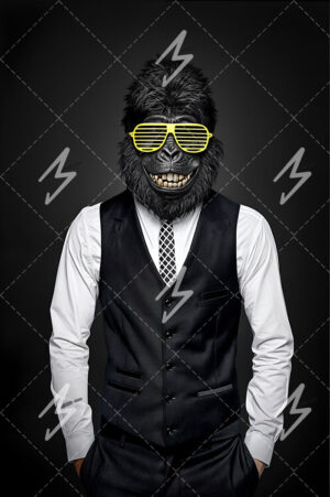 Gorilla Man With Disco Eyeglasses