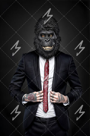 Gorilla Man With Suit